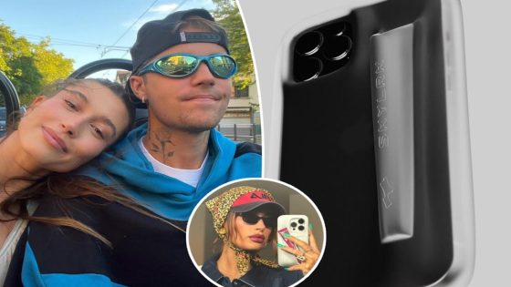 Justin Bieber rips off Hailey's patented Rhode phone case — and his holds a joint