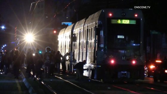 Late-night mob wreaks havoc in downtown L.A., tags buildings, trains
