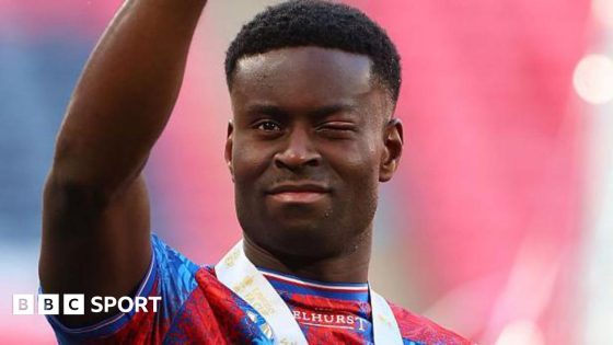 Crystal Palace's Marc Guehi acknowledges the crowd after the FA Cup final