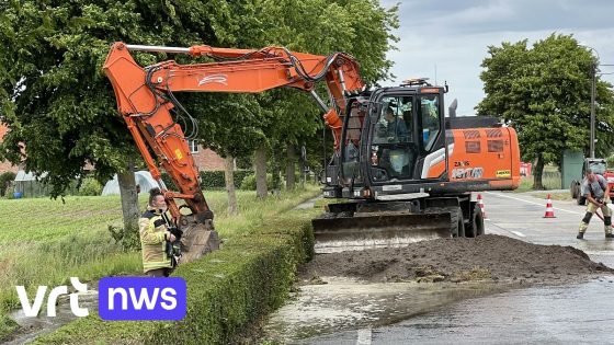 10.000 liter mest op straat na gekantelde beerwagen op gewestweg tussen Veldegem en Torhout