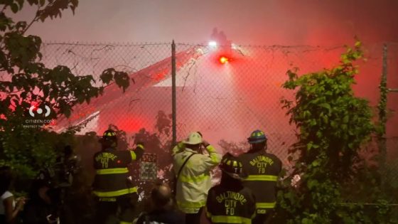 Baltimore train service disrupted due to large warehouse fire