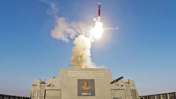 Imagery has emerged showing North Korea’s heavily armed new frigate, the Choi Hyon, firing a variety of weapons from its huge array of vertical launch system (VLS) cells. The missiles seen appear to include a previously unknown air defense missile and a possible new supersonic cruise missile.