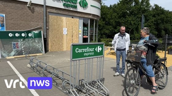 Politie pakt autobestuurder op die inkomdeur supermarkt in Mol-Rauw ramt - VRT
