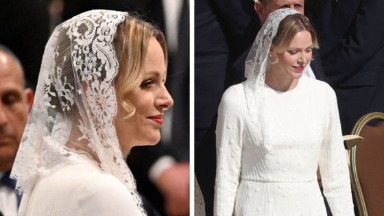 Princess Charlene of Monaco and Prince Albert II of Monaco arrive ahead of the Inauguration Mass of Pope Leo XIV in St Peter's Square on May 18, 2025 in Vatican City, Vatican