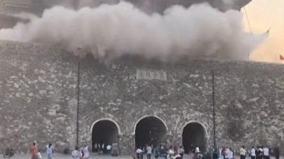 Video shows roof collapse at China's Fengyang Drum Tower