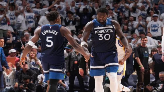 Timberwolves rout Warriors, without Steph Curry, 117-93 to tie series 1-1: Takeaways