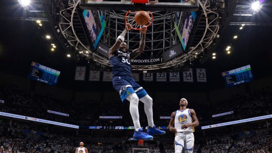 Anthony Edwards exits Game 2 with left ankle sprain, returns for 2nd half