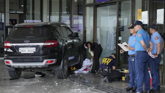 Vehicle crashes into entrance at Manila airport, killing 2 people including a young girl