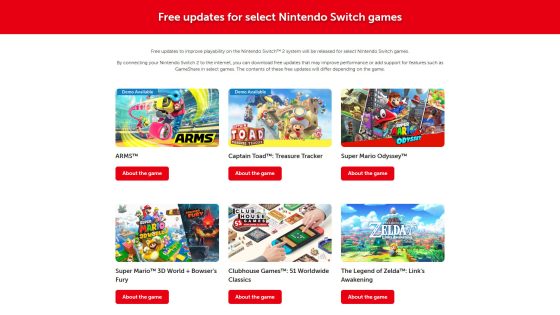 Nintendo details free Switch 2 updates for 12 first-party Switch games