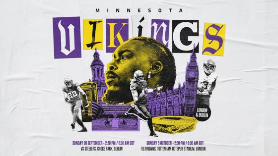 Vikings to Face Steelers in Dublin & Browns in London in 2025