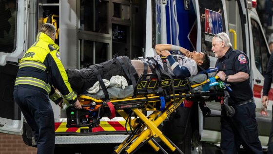 Yankees infielder Oswaldo Cabrera leaves game vs. Mariners in ambulance