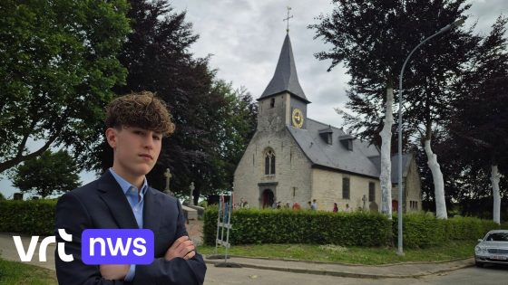 15-jarige Louis laat zich dopen in Sint-Gudulakerk in Hamme uit protest tegen plannen om kerk te ontwijden