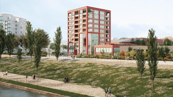 47 nieuwe woningen, een klimzaal en handelszaken aan de Marchantbrug