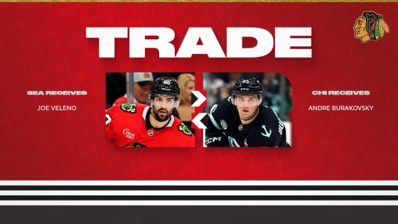 RELEASE: Blackhawks Acquire Andre Burakovsky from Kraken for Joe Veleno