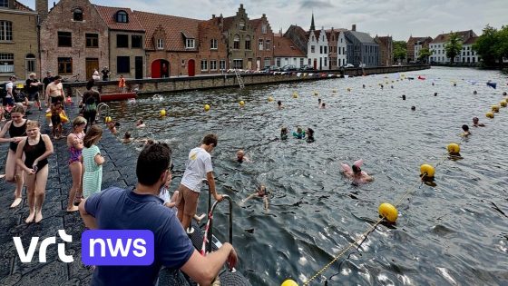 Bruggelingen zoeken massaal verkoeling in Langerei: test voor volgende zomer
