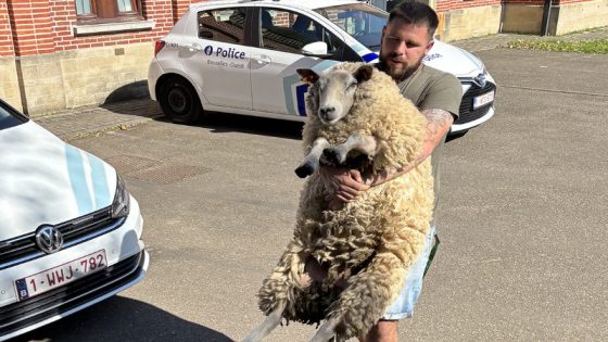 schapen uit trouwstoet "gered" in Brussel