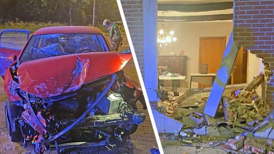 Auto ramt woning in Gelinden: bestuurder lichtgewond