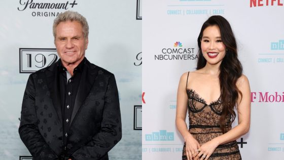 A split image of 'Cobrai Kai' stars Martin Kove and Alicia Hannah-Kim
