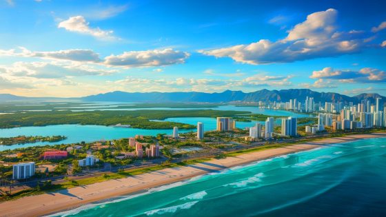 Illustration of a reimagined Vice City landscape for GTA 6, featuring diverse geographical elements. Image generated by AI.