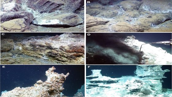 The temperature measurement at the outflow opening of the black smoker revealed fluid temperatures greater than 300°C. Credit: University of Bremen