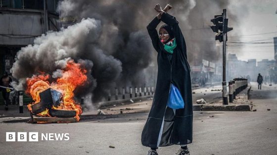 Kenyan Gen Z protests in Nairobi to demand President William Ruto's resignation
