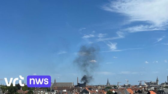 Rookpluim boven Gent door dakbrand in textielbedrijf: "Situatie erg snel onder controle"