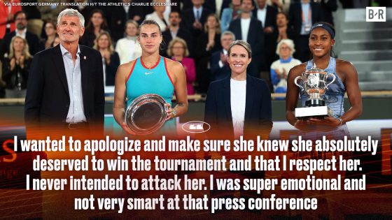 Sabalenka Apologized to Coco Gauff for 'Unprofessional' Viral Comment At Roland-Garros