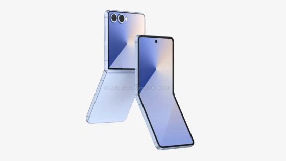 Leaked image of a blue Galaxy Z Flip 7