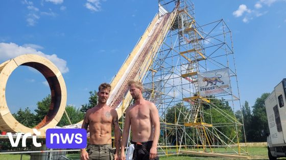 Sebastian uit Reet bouwt samen met vrienden 16 meter hoge glijbaan met looping: "Adrenalinekick delen met anderen" 