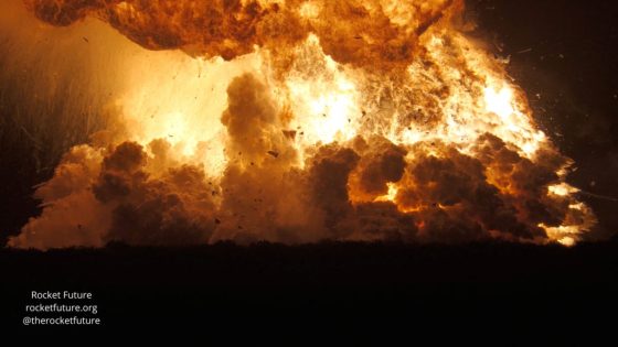 Flames rise as a SpaceX rocket explodes in Brownsville