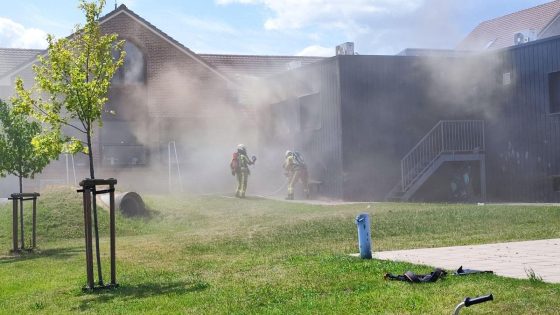 Chirolokalen Spratike in Guigoven in brand door onkruidverdelging van groendienst