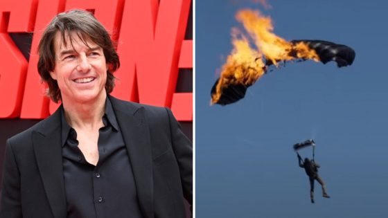 Tom Cruise Sets Guinness World Record for Burning Parachute Jumps