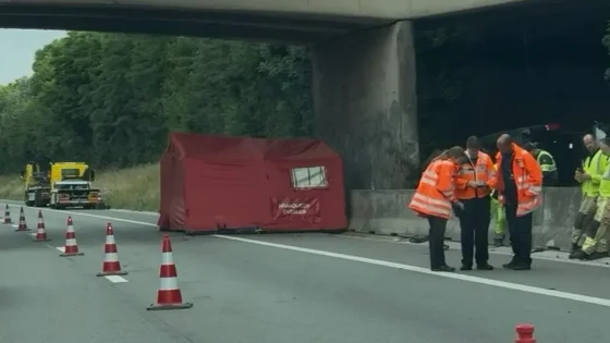Gezin op terugweg van trouwfeest crasht tegen brugpijler: grootmoeder overleden, vader en kind in levensgevaar