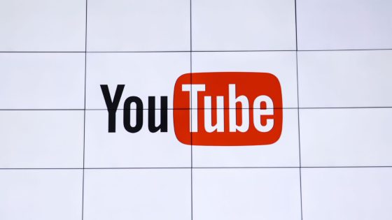 YouTube logo, displayed inside a series of TV panels at YouTube TV's launch.