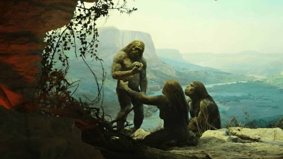 Primitive Tribe Of Ancient Natives Wearing Animal Skins
