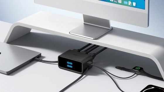 Anker’s new charger battles desktop clutter with retractable USB cables
