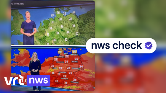 Maken 'de media' mensen bang met extra rode weerkaarten? Fotocollages op sociale media zijn misleidend