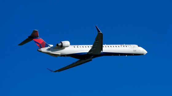 Delta plane avoids near collision with B52 bomber