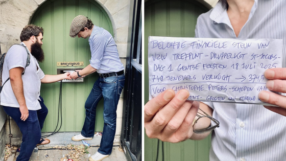 Edmond stort opbrengst van jeneververkoop in Gentse stadskas: “Nu hebben we nog maar 999.999.625,50 euro schulden”