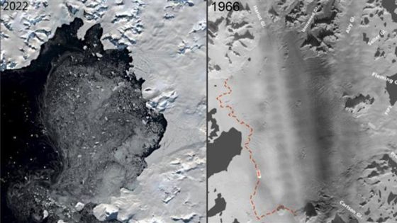 Historical Aerial Photos Help Map Antarctic Ice Shelf Melt Providing An "Unambiguous Signal" To Stop Emissions