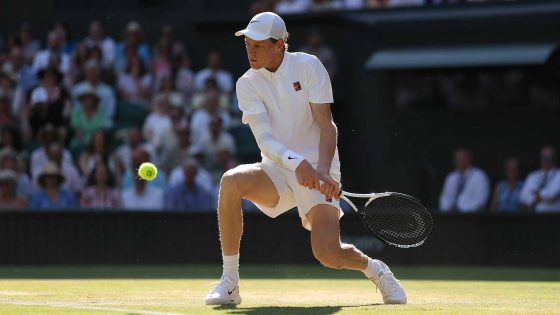 Jannik Sinner defeats Novak Djokovic to reach his first Wimbledon final.