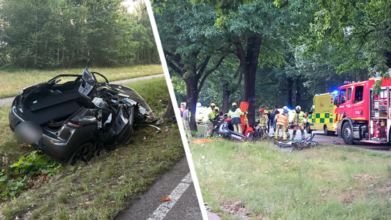 Zware frontale botsing tussen twee auto’s in Maasmechelen, brandweer moet drie mensen bevrijden