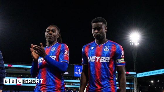 Eberechi Eze and Marc Guehi of Crystal Palace