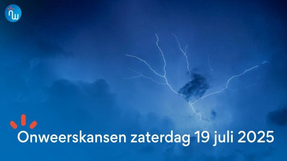 Onweerskansen op zaterdag 19 juli 2025
