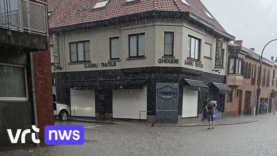 Zuiden van West-Vlaanderen kampt met wateroverlast na hevige stortbui