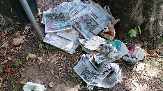 Alweer gedumpte kranten, ditmaal in Kessel-Lo