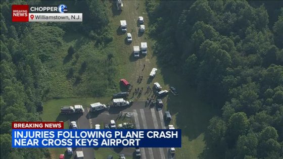 Skydiving plane crashes at Cross Keys Airport in Gloucester County, New Jersey; 15 injured