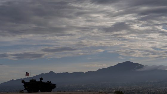 Photos of US troops policing the border with Mexico