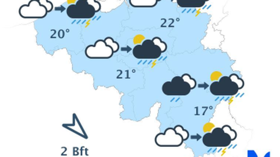 Temperaturen dalen zondag, ‘s avonds kans op onweer
