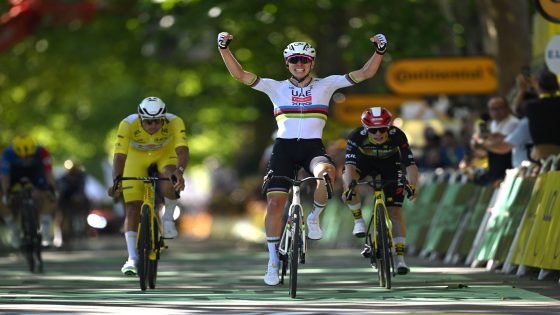 Tadej Pogačar wins stage four of the Tour de France
